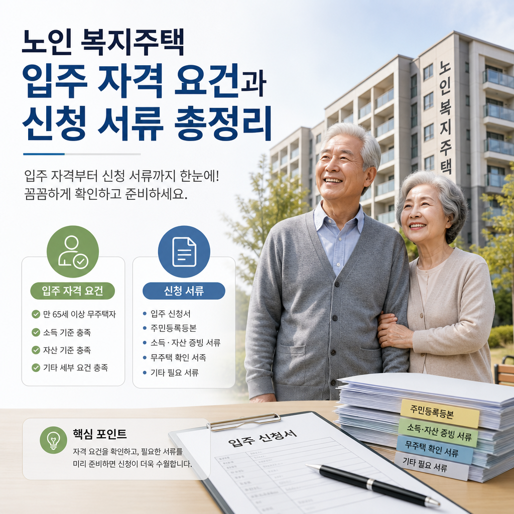 Eligibility requirements and application document guide for elderly welfare housing for seniors
