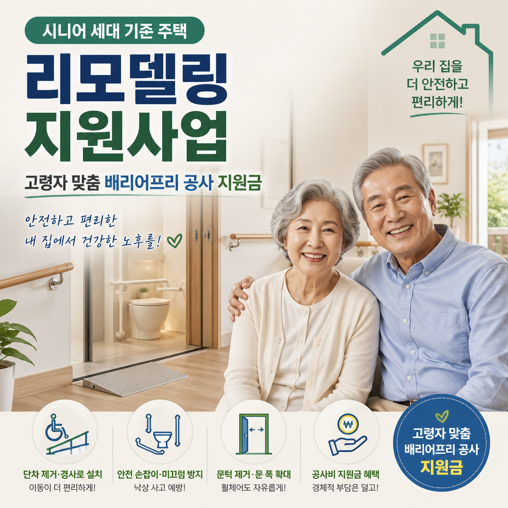 Senior-friendly home remodeling support program for barrier-free, safe, convenient living