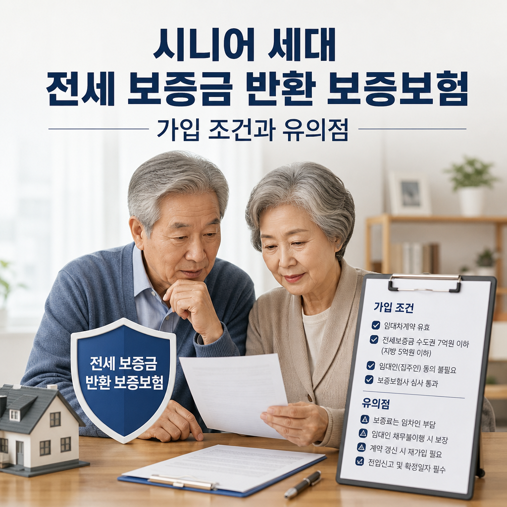 Senior couple reviewing a rental deposit return guarantee insurance document with checklist and house model